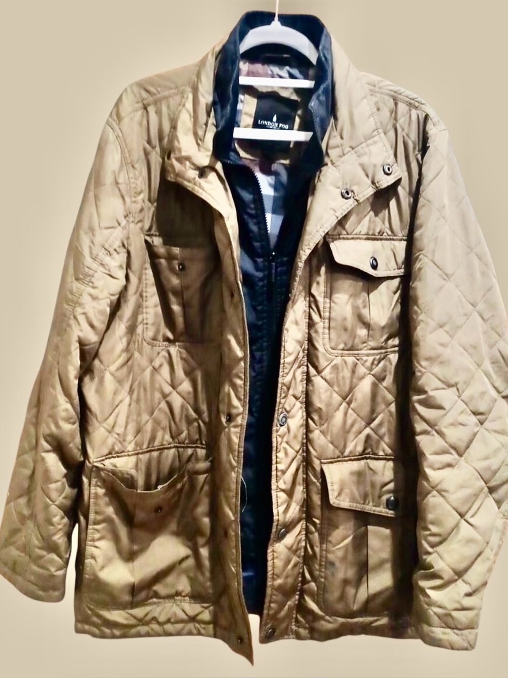 London Fog Medium  Plaid Lined Jacket SZ M